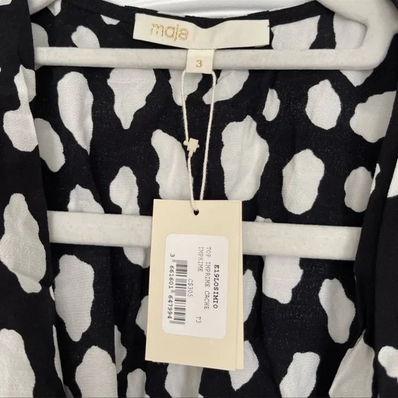 NWT- Maje wrap top -Size 3 (Large) - Picture 3 of 5